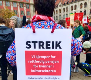 Streikeplakat fra kulturmarsj i Oslo
